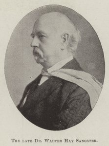 Avdøde Dr Walter Hay Sangster av English Photographer