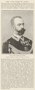 Den avdøde hertugen av Aosta, prins Amadeo av Italia, eks-konge av Spania av English Photographer