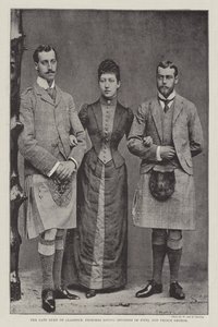 Den avdøde hertugen av Clarence, prinsesse Louise (hertuginne av Fife) og prins George av English Photographer