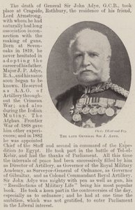 Avdøde general Sir J Adye av English Photographer