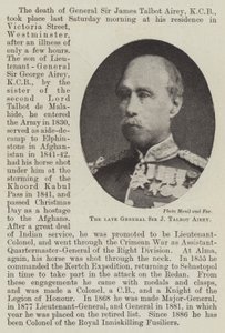 Avdøde general Sir J Talbot Airey av English Photographer