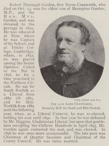 Avdøde Lord Cranworth, tidligere MP for Sør- og Midt-Norfolk av English Photographer