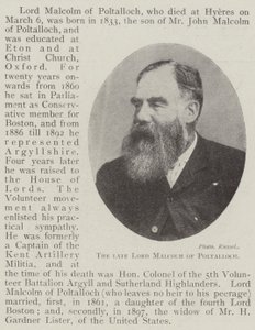 Avdøde Lord Malcolm av Poltalloch av English Photographer