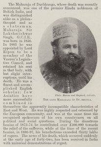 Den avdøde Maharaja av Durbhunga av English Photographer