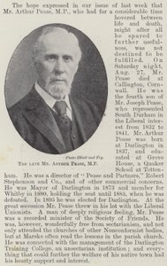 Avdøde Mr Arthur Pease, MP av English Photographer