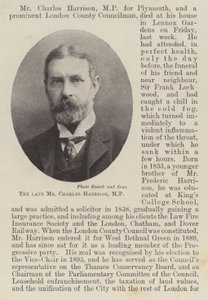 Avdøde Charles Harrison, MP av English Photographer