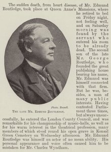 Avdøde Mr Edmund Routledge av English Photographer