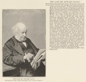 Avdøde Edward Lloyd, innehaver av Daily Chronicle og Lloyds Weekly av English Photographer