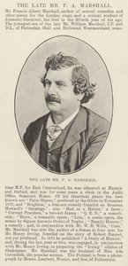 Avdøde Mr F A Marshall av English Photographer