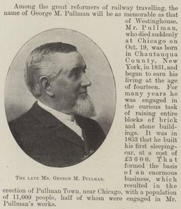 Avdøde herr George M Pullman av English Photographer