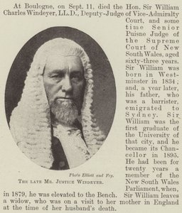 Avdøde herr Justice Windeyer av English Photographer