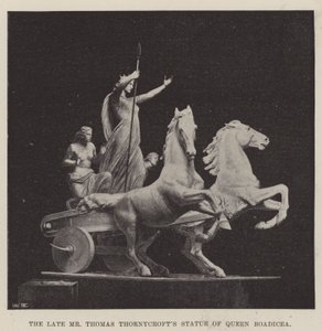 Den avdøde herr Thomas Thornycrofts-statuen av dronning Boadicea av English Photographer