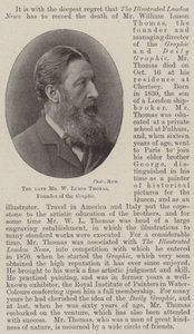 Avdøde Mr W Luson Thomas, grunnlegger av Graphic av English Photographer