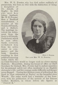 Avdøde fru W E Forster av English Photographer