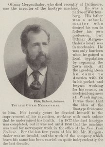 Avdøde Ottmar Mergenthaler av English Photographer