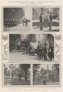 Avdøde president McKinley, scener ved Milburn House, Buffalo, under presidentens sykdom av English Photographer