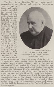 Avdøde pastor AD Wagner, sittende i St Pauls, Brighton, i femtito år av English Photographer