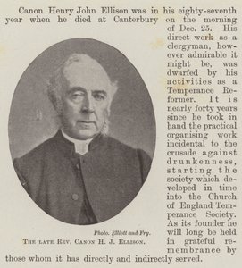 Den avdøde pastor Canon H J Ellison av English Photographer