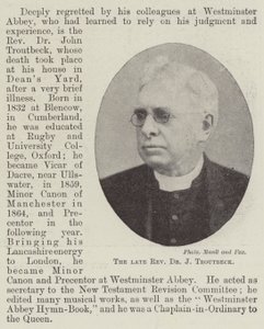 Avdøde pastor Dr J Troutbeck av English Photographer