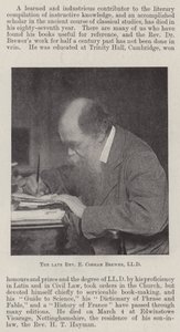 Avdøde pastor E Cobham Brewer, LLD av English Photographer