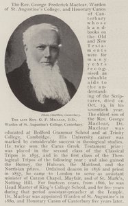 Avdøde pastor GF Maclear, DD, Warden of St Augustines College, Canterbury av English Photographer