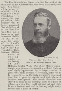 Avdøde pastor S J Stone, Vicar of All Hallows, London Wall av English Photographer