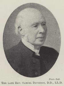 Avdøde pastor Samuel Davidson, DD, LLD av English Photographer
