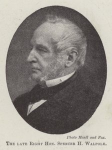Den avdøde høyre ærede Spencer H Walpole av English Photographer