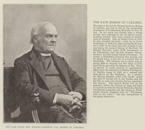 Den avdøde høyre pastor Harvey Goodwin, DD, biskop av Carlisle av English Photographer