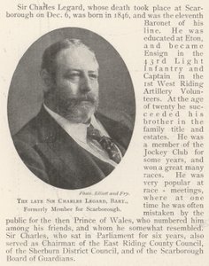 Avdøde Sir Charles Legard, Baronet, tidligere medlem for Scarborough av English Photographer