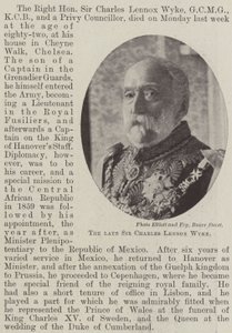 Avdøde Sir Charles Lennox Wyke av English Photographer