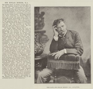 Avdøde Sir Edgar Boehm, RA, skulptør av English Photographer