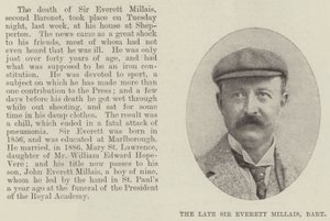 Avdøde Sir Everett Millais, Baronet av English Photographer