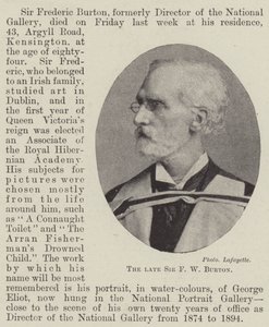 Avdøde Sir FW Burton av English Photographer