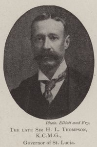 Avdøde Sir H L Thompson, KCMG, guvernør i St Lucia av English Photographer