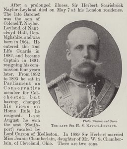 Avdøde Sir HS Naylor-Leyland av English Photographer
