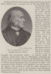 Avdøde Sir Henry Acland, Radcliffe Librarian, Oxford av English Photographer