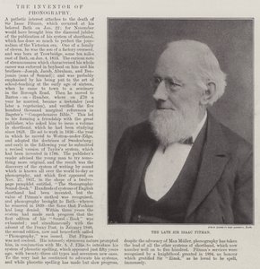 Avdøde Sir Isaac Pitman av English Photographer