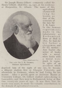 Avdøde Sir JH Gilbert, eminent landbruker av English Photographer