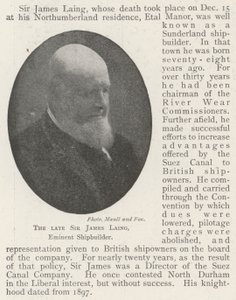 Avdøde Sir James Laing, eminent skipsbygger av English Photographer