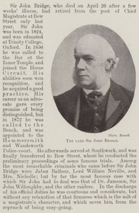 Avdøde Sir John Bridge av English Photographer