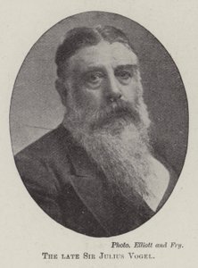 Avdøde Sir Julius Vogel av English Photographer