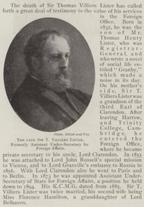 Avdøde Sir T Villiers Lister, tidligere assisterende undersekretær for utenrikssaker av English Photographer