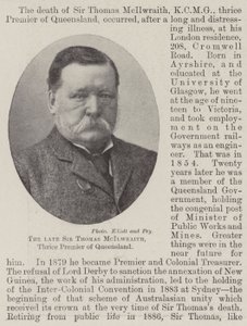 Avdøde Sir Thomas McIlwraith, tre ganger statsminister i Queensland av English Photographer