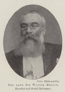 Avdøde Sir Walter Besant, romanforfatter og sosial reformator av English Photographer