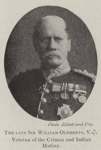 Avdøde Sir William Olpherts, VC, Veteran of the Crimea og Indian Myttery av English Photographer