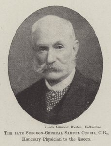 Avdøde kirurg-general Samuel Currie, CB, æreslege til dronningen av English Photographer