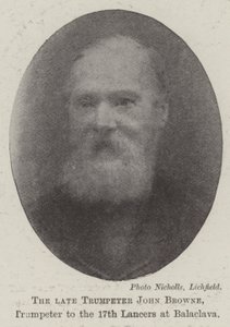 Den avdøde trompetisten John Browne, trompetisten til de 17. Lancers ved Balaclava av English Photographer