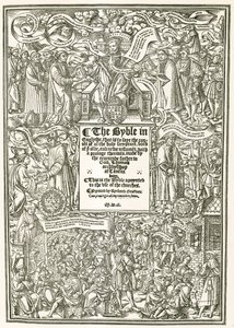 Tittelsiden til Cranmers Bible, 1540 e.Kr av English Photographer