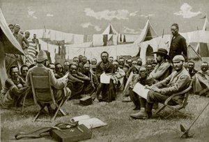 Traktatinngåelse i Øst-Afrika (s/hvitt bilde) av English Photographer